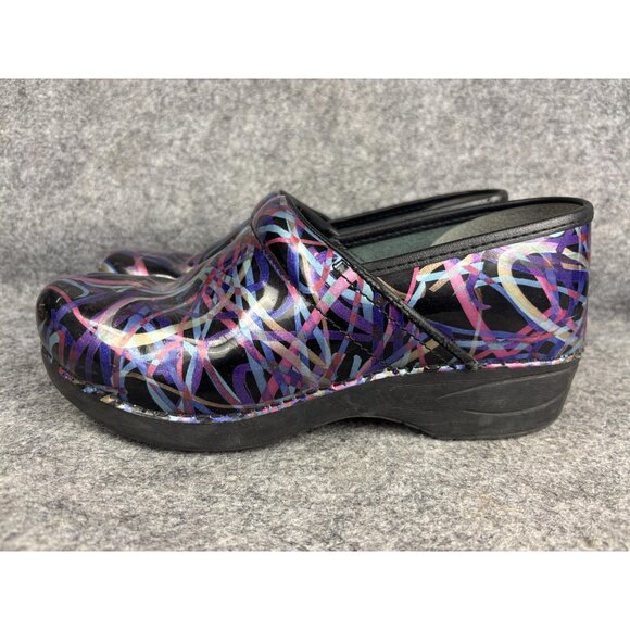 Dansko XP 2.0 Shoes Clogs Womens Size 40 Black Patent Slip Resistant Nursing - Picture 1 of 9